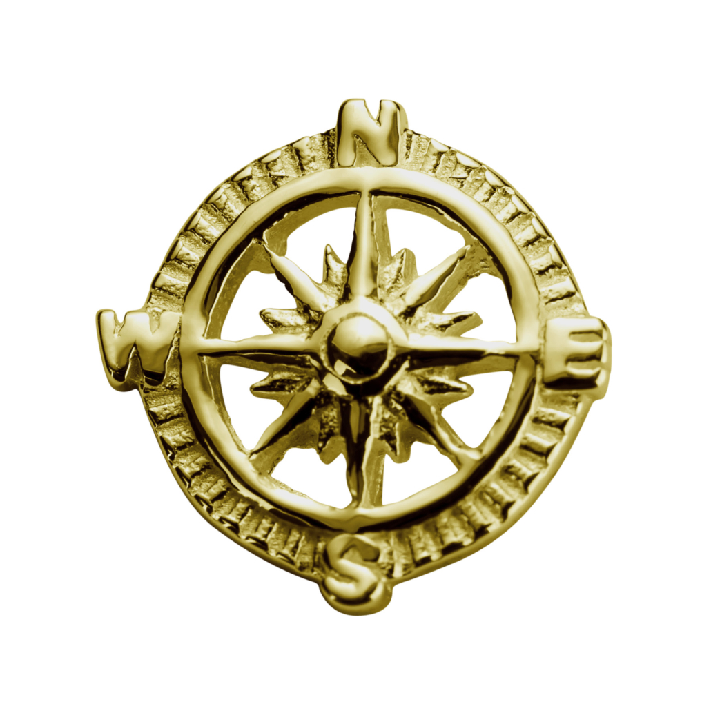 Stow Gold Compass Charm - Grieve Diamond Jeweller