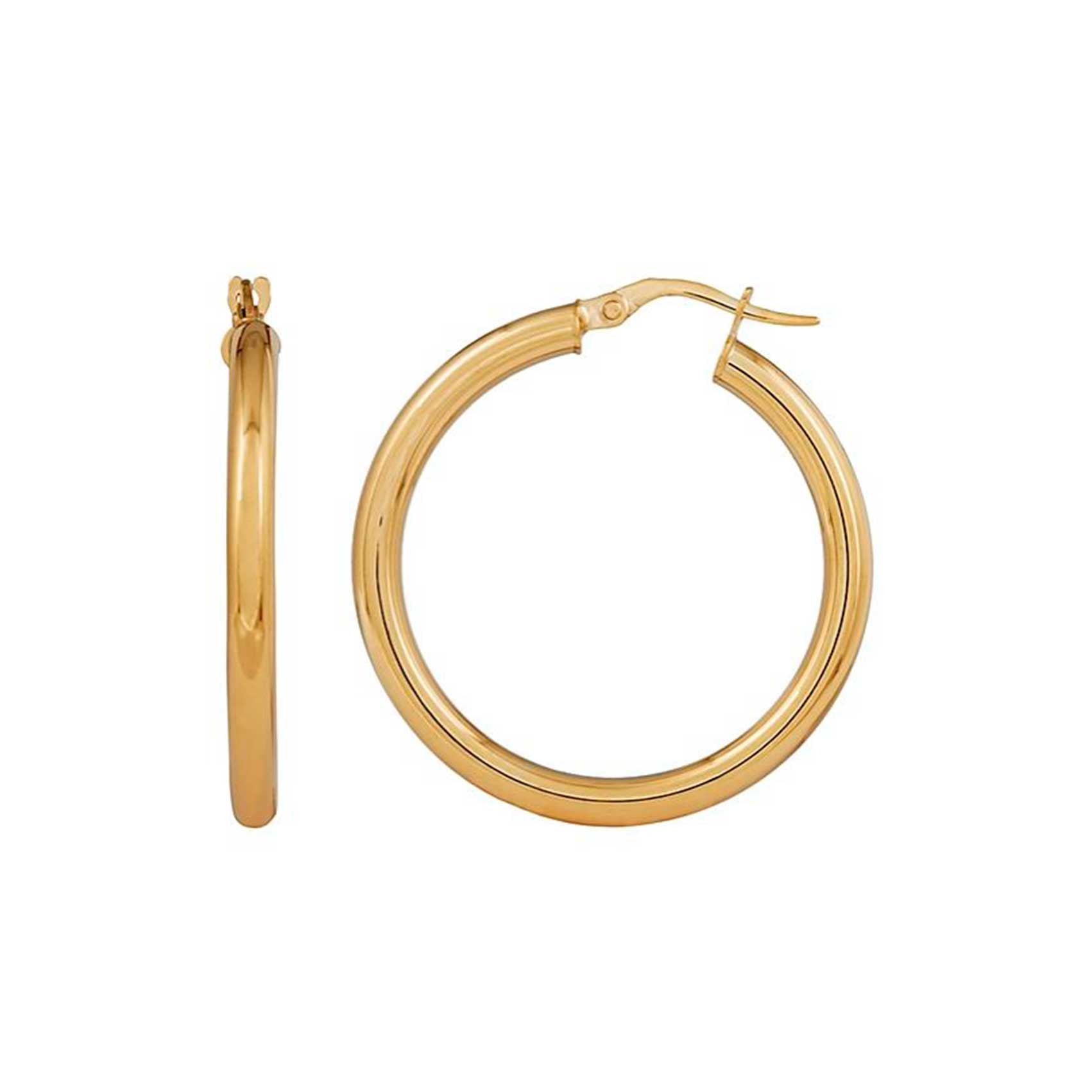 9ct Yellow Gold 25mm Hoops - Grieve Diamond Jeweller