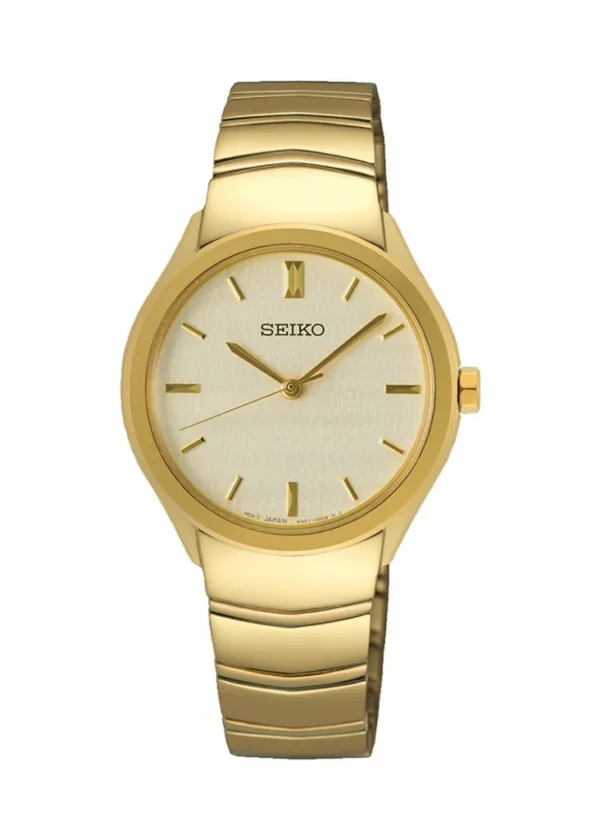 Seiko Ladies Yellow Gold Plated Dress SUR552P