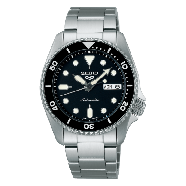 Seiko Gents Sports Black face Stainless-Steel Sports Watch SRPK29K