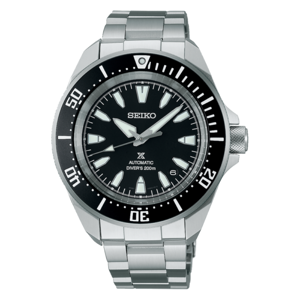 Seiko Gents Stainless-Steel Black Face Prospex 200m Divers Watch SRPL13K