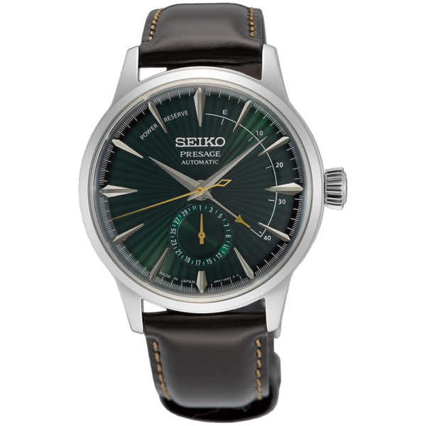 Seiko Gents Stainless-Steel Brown Leather Watch SSA459J