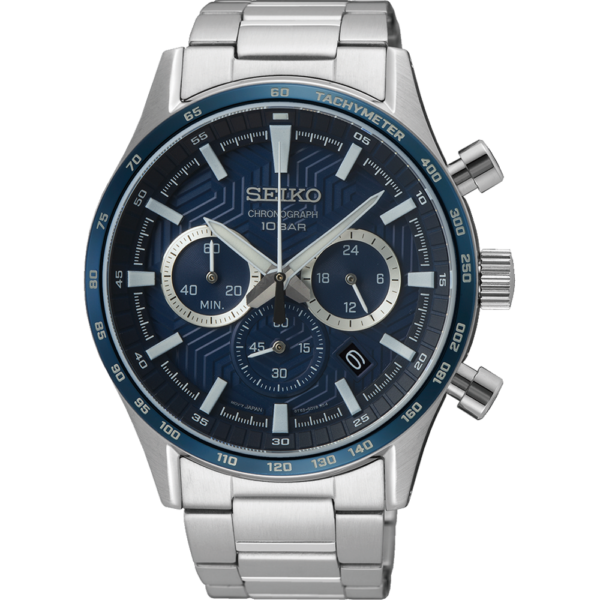 Seiko Gents Blue Face Conceptual Stainless-Steel Watch SSB445P