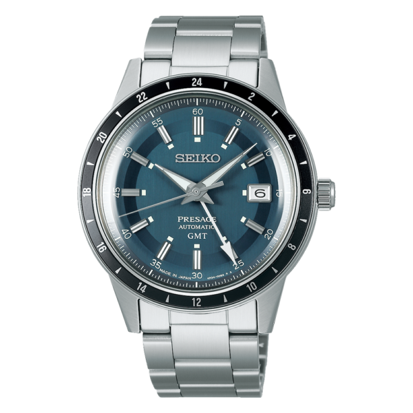 Seiko Gents Stainless-Steel Presage Blue Face Sports Watch SSK009J