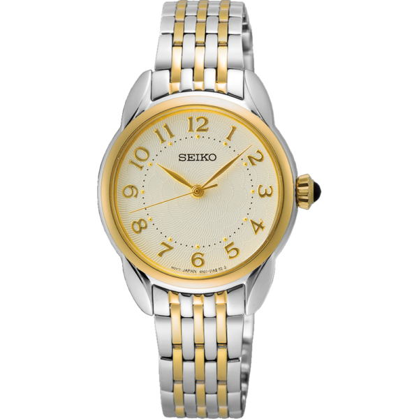 Seiko Ladies White Face Bitone Watch SUR562P