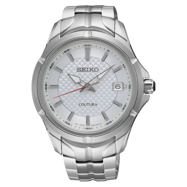 Seiko Gents Stainless-Steel White Corpora Watch SUR565-9