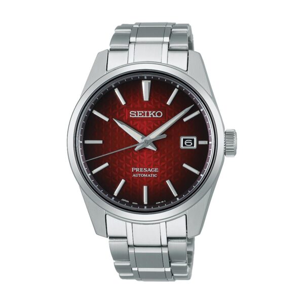 Gents Stainless-Steel Red Presage SPB227J